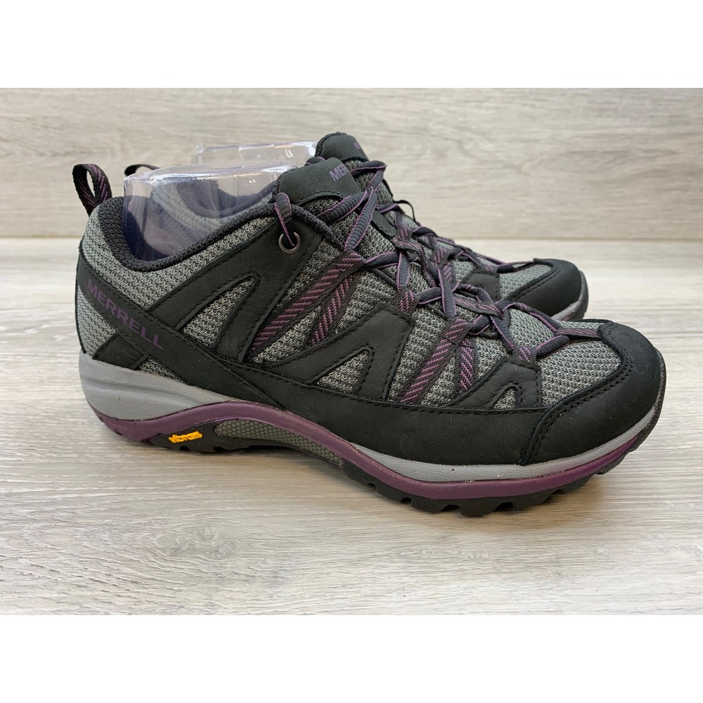Merrell Siren Edge 3 Women's Hiking Shoes Black Purple 7 W Hiking Trail Shoes